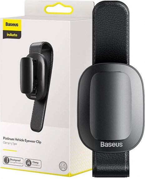 Baseus Platinum klip na okuliare do auta – čierny