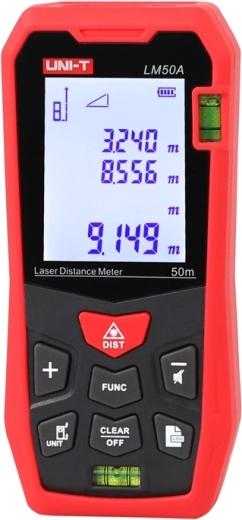 Podsvietený displej a zabudované vodováhy