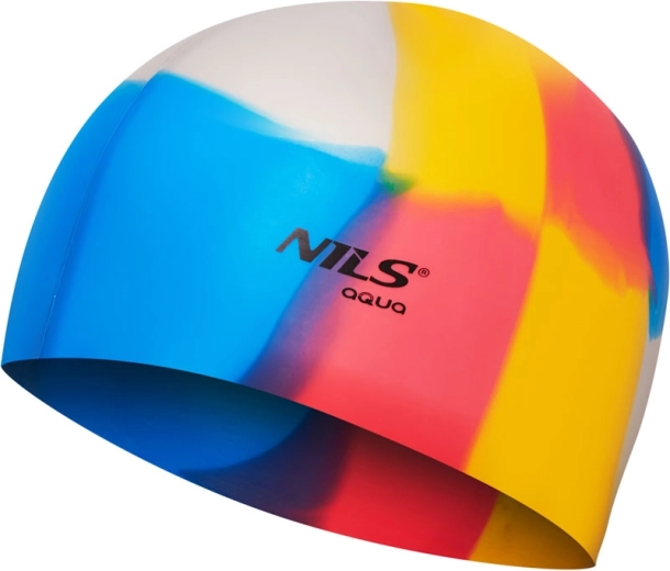 Silikónová plavecká čiapka NILS Aqua NQC Multicolor