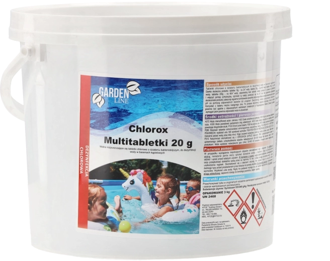 Chlórové multifunkčné tablety 20 g – pomaly rozpustné 3 kg