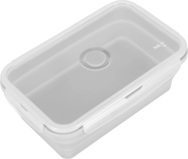 Skladací desiatový box NILS Camp 1200 ml – sivý