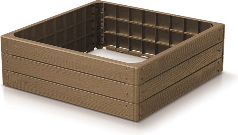 Vyvýšený záhon BASE WOODY ECO WOOD 75,6 × 75,6 × 25 cm – naturo eco