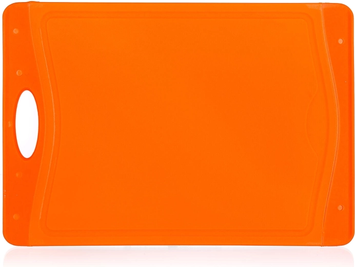 Krájacia doska protišmyková DUO, 37 × 25,5 cm, oranžová