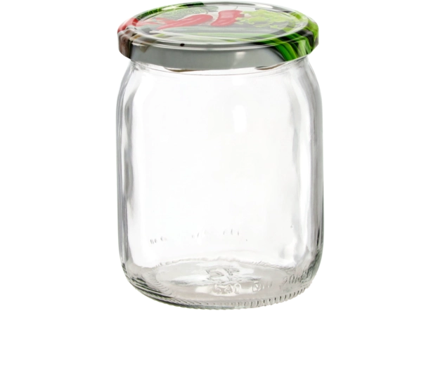 Sklenené zaváracie poháre 540 ml s viečkom Twist-Off 82 mm, sada 8 ks