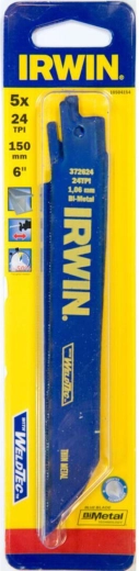 Pílové listy na kov do mečovej píly 150 mm, 24 TPI (5 ks) IRWIN