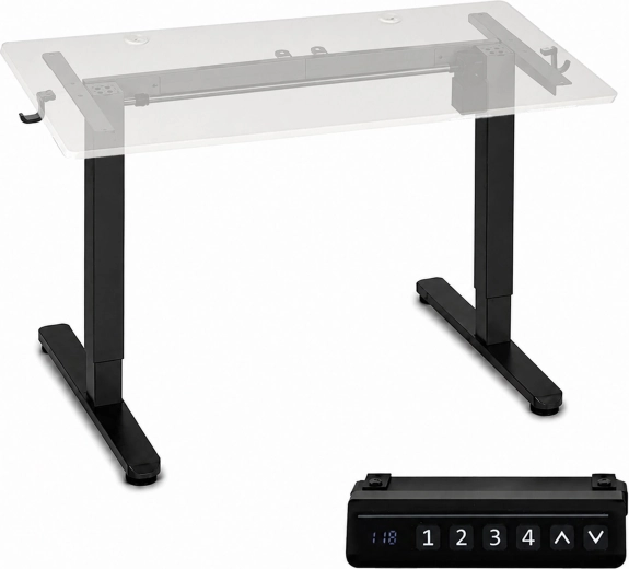 Elektrický výškovo nastaviteľný rám stola ModernHome 72–118 cm, čierny
