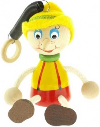 Pinocchio s klobúkom na pružine