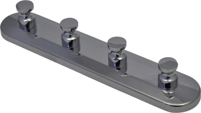 Vešiak Igor so 4 háčikmi, lesklý chróm