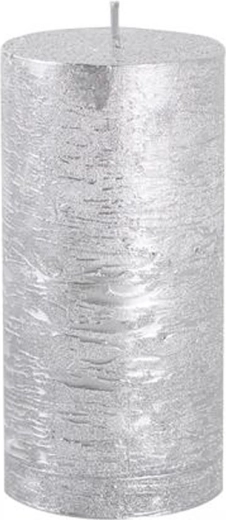 Rustikálna sviečka Provence strieborná 12 cm