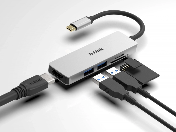 D-Link USB-C hub s HDMI a čítačkou SD/microSD