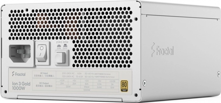 Fractal Design Ion 3 Gold 1000 W 80 Plus Gold – biely plne modulárny zdroj