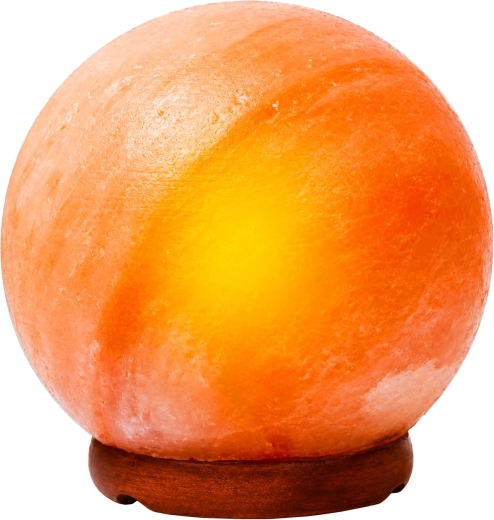 Dekoratívna himalájska soľná lampa Renew Force v tvare gule 3 kg