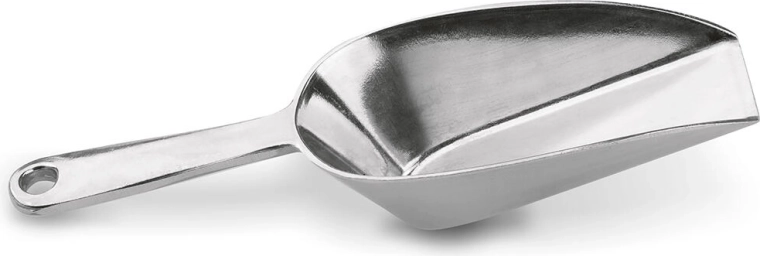 Hliníková lopatka na sypké potraviny 17,5 cm