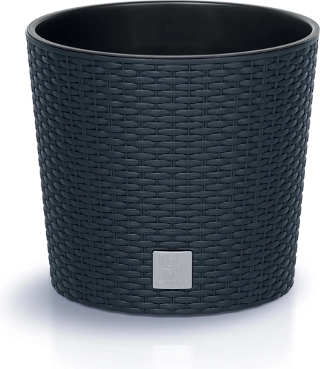 Kvetináč Rato Round s vložkou 25 cm antracit