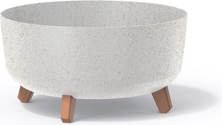 Kvetináč Gracia Low Eco Wood 38 cm – biela
