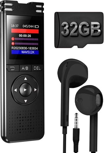 Profesionálny digitálny diktafón s kartou microSD 32 GB