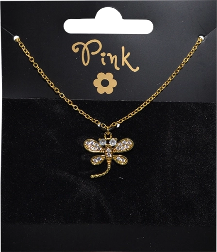 Pozlátená retiazka s príveskom vážka