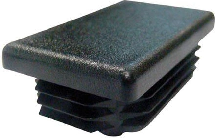 Obdĺžniková zátka 60 × 40 mm z LDPE, čierna (10 ks)