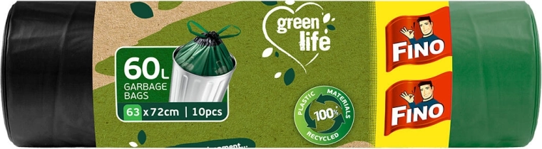 Sťahovacie bio odpadkové vrecia 60 l, zelené (10 ks)