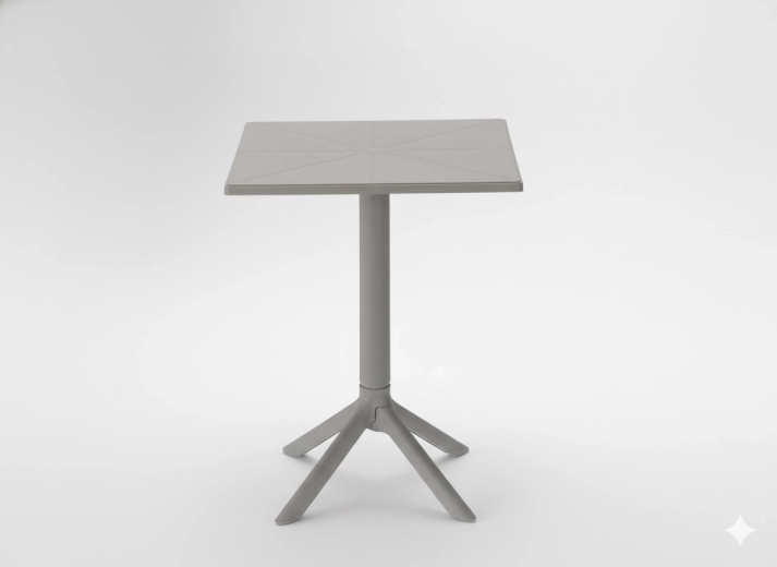 Záhradný štvorcový stolík 60 × 60 × 77,5 cm sivý