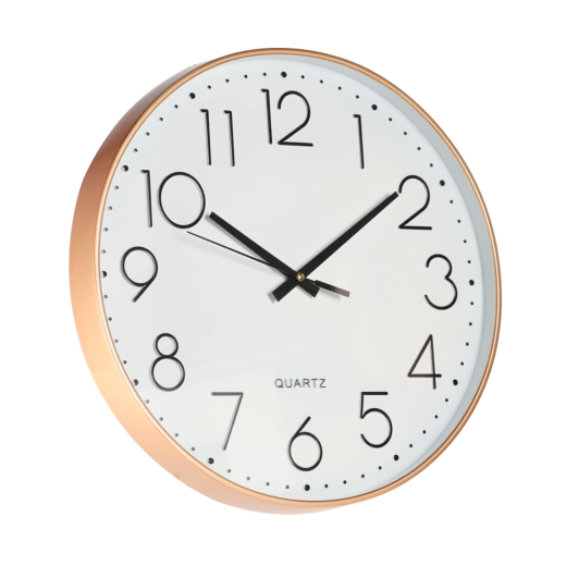 Okrúhle nástenné hodiny quartz biele 40 cm