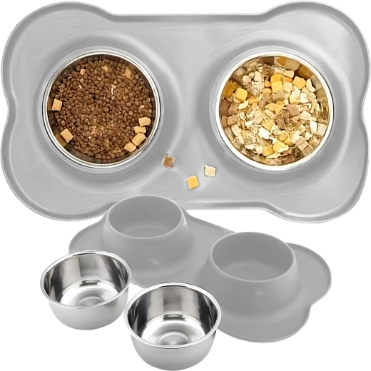 Vyberateľné nerezové misky 2 × 450 ml