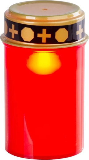Cintorínska LED sviečka MagicHome 12 cm červená