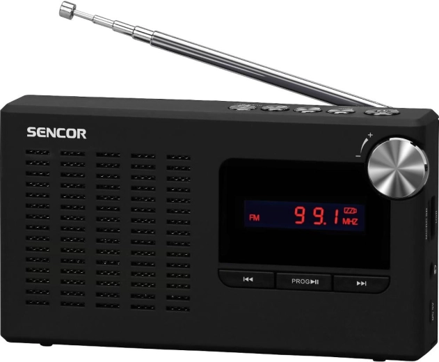 Prenosný FM rádioprijímač Sencor s USB a Micro SD