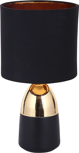 Stolná lampa s kovovou základňou v zlatej a čiernej farbe 16 × 31 cm