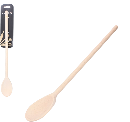Drevená švédska kuchynská lyžica 40 cm z bukového dreva
