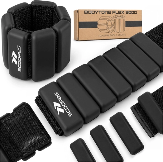 Nastaviteľné záťaže BodyTone Flex 2 × 0,9 kg čierne