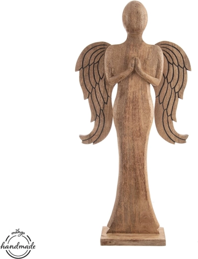Drevený anjel z mangového dreva 77,5 cm