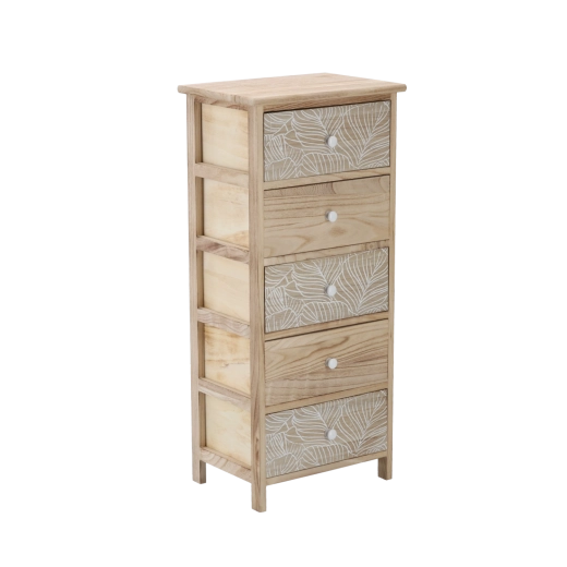 Komoda Luiza s 5 zásuvkami z paulovnie 40 × 29 × 90 cm