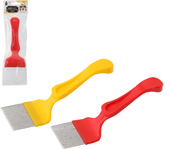 Vidlička na odviečkovanie medu z nehrdzavejúcej ocele 20,4 × 7 cm s plastovou rukoväťou