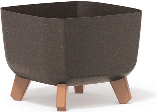 Kvetináč Gracia Square Eco Wood 24 × 24 cm káva
