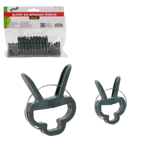 Sada 20 záhradných spôn na rastliny 4,5 × 2,8 × 0,6 cm