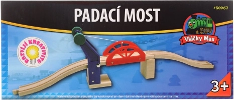 Vláčiky Max padací most pre drevenú vláčikodráhu