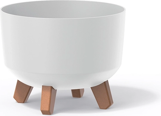 Biely plastový kvetináč s nožičkami Gracia Standard 24 cm
