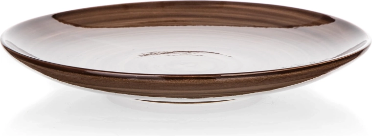 Plytký keramický tanier 27 cm Palas hnedý