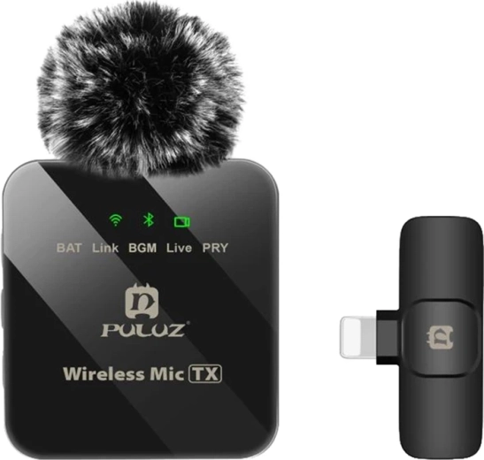 Bezdrôtový klopový mikrofón Puluz pre iPhone a iPad s konektorom Lightning (8pin) - 1 kus