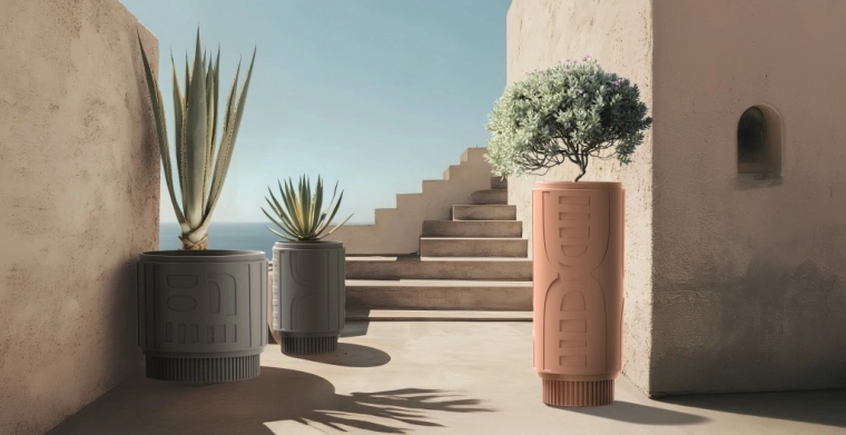 Jedinečný dekor s geometrickým reliéfom