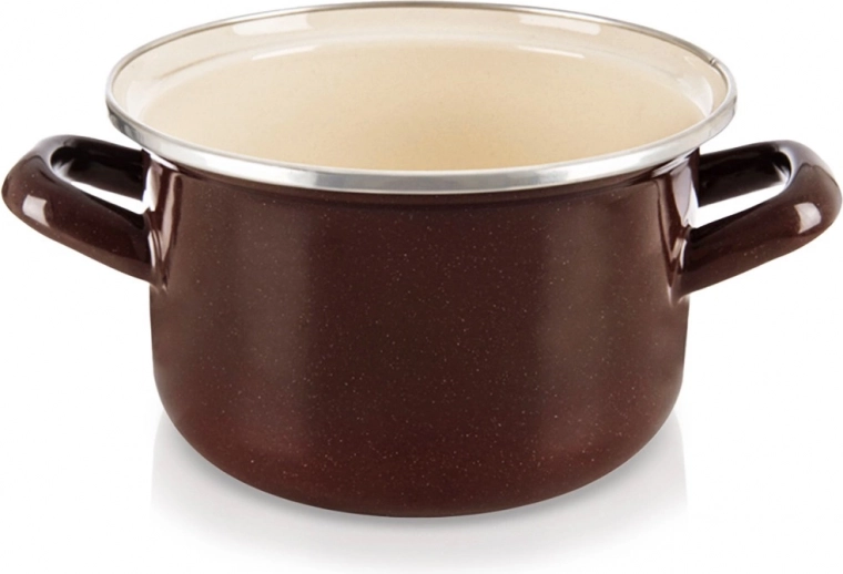 Smaltovaný hrniec BROWN 16 cm, 1,4 l