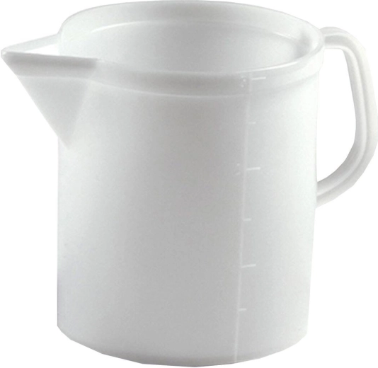 Plastová odmerka 5 l s mierkou – biela