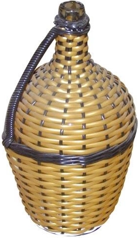 Demižón opletaný sklenený 5 l – mix farieb