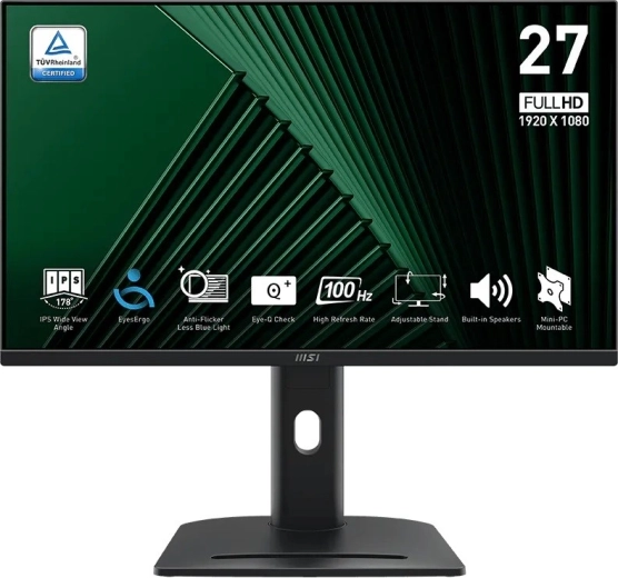 MSI Pro MP275PG 27" IPS Full HD monitor 100 Hz s ergonomickým stojanom