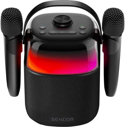 Prenosný Bluetooth karaoke reproduktor Sencor s bezdrôtovými mikrofónmi
