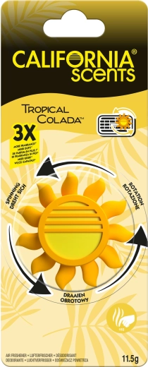 Osviežovač do auta s vôňou Tropical Colada CALIFORNIA SCENTS Sun Spinner