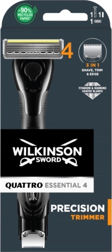 Wilkinson Quattro Essential pánsky holiaci strojček so zastrihávačom