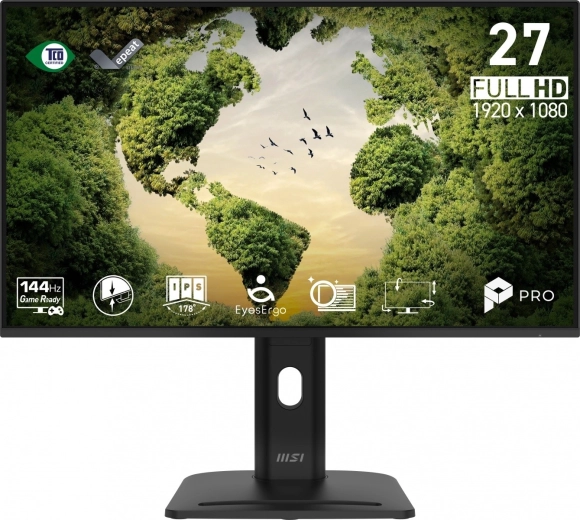 MSI PRO MP275PGN 27" zakrivený FHD monitor 144 Hz čierny