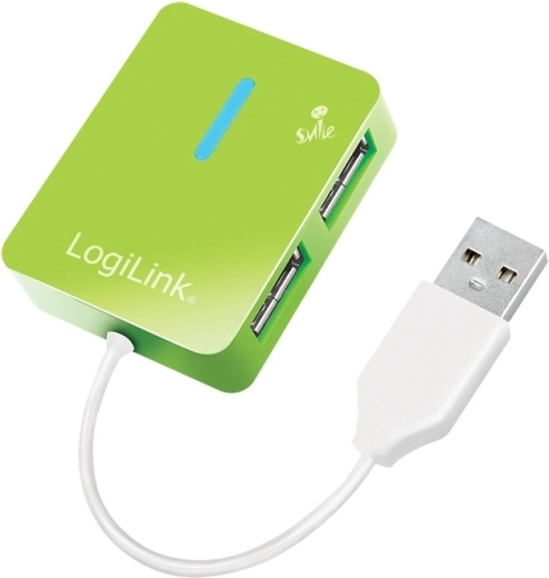 USB hub 2.0 4‑portový Smile – zelený